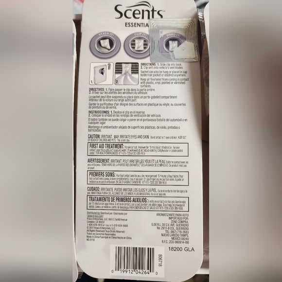 NWT 》3×《 SCENTS ESSENTIALS CALM ESSENTIAL OIL BLEND LAVENDER SACHETS! - Picture 4 of 11